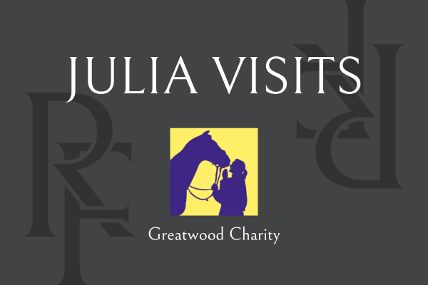 Julia Visits Greatwood Charity
